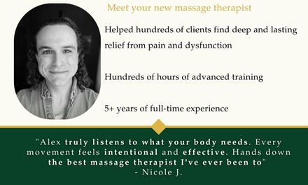 60 Minute Custom Therapeutic Massage for Pain and Stress Relief - Form + Flow Massage