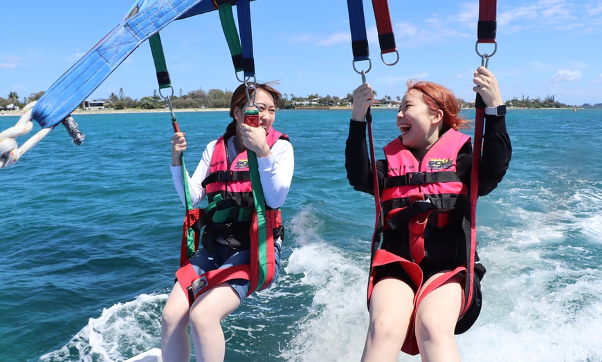 Image 4: Soar to New Heights with Tandem Parasailing Adventure!