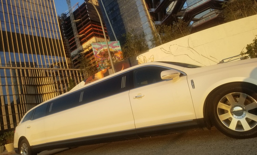 Image 1: Luxury sedan and limo rides for weddings, proms, and vineyard tours