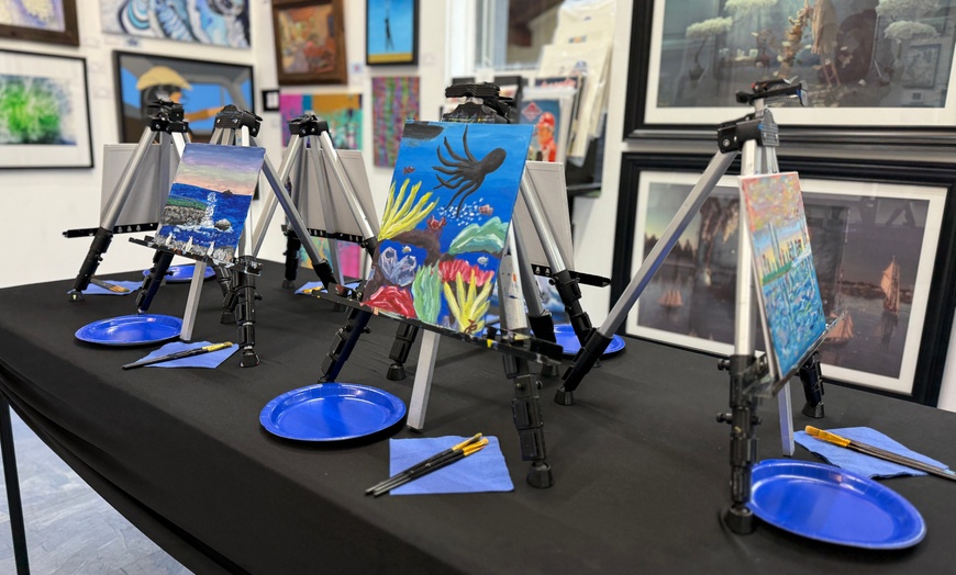 Image 2: Painting Party for Family, Singles, Couples or Groups w/ Materials 
