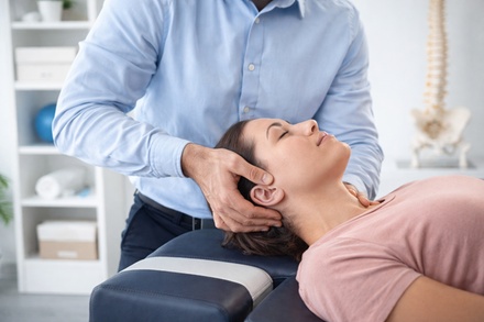 Chiropractic Exam,  E-Stim, Therapeutic massage (10 minutes) , One area Chiropractic Adjustment - LOMA Acupuncture and Chiropractic Clinic