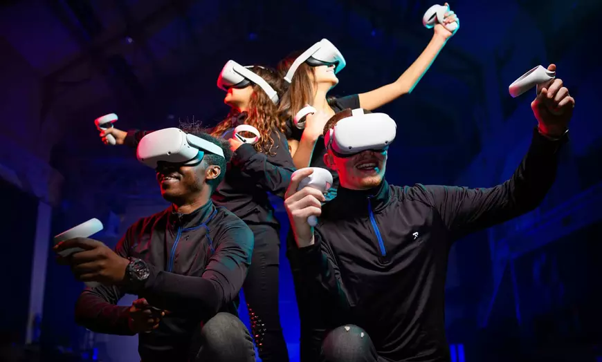 Image 1: Free-Roam Virtual Reality (VR) Games for One or Two Players
