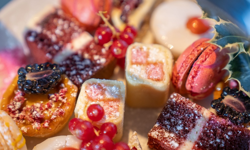 Image 1: Xmas Festive Afternoon Tea w/ a Glass of Prosecco for 1-4 People