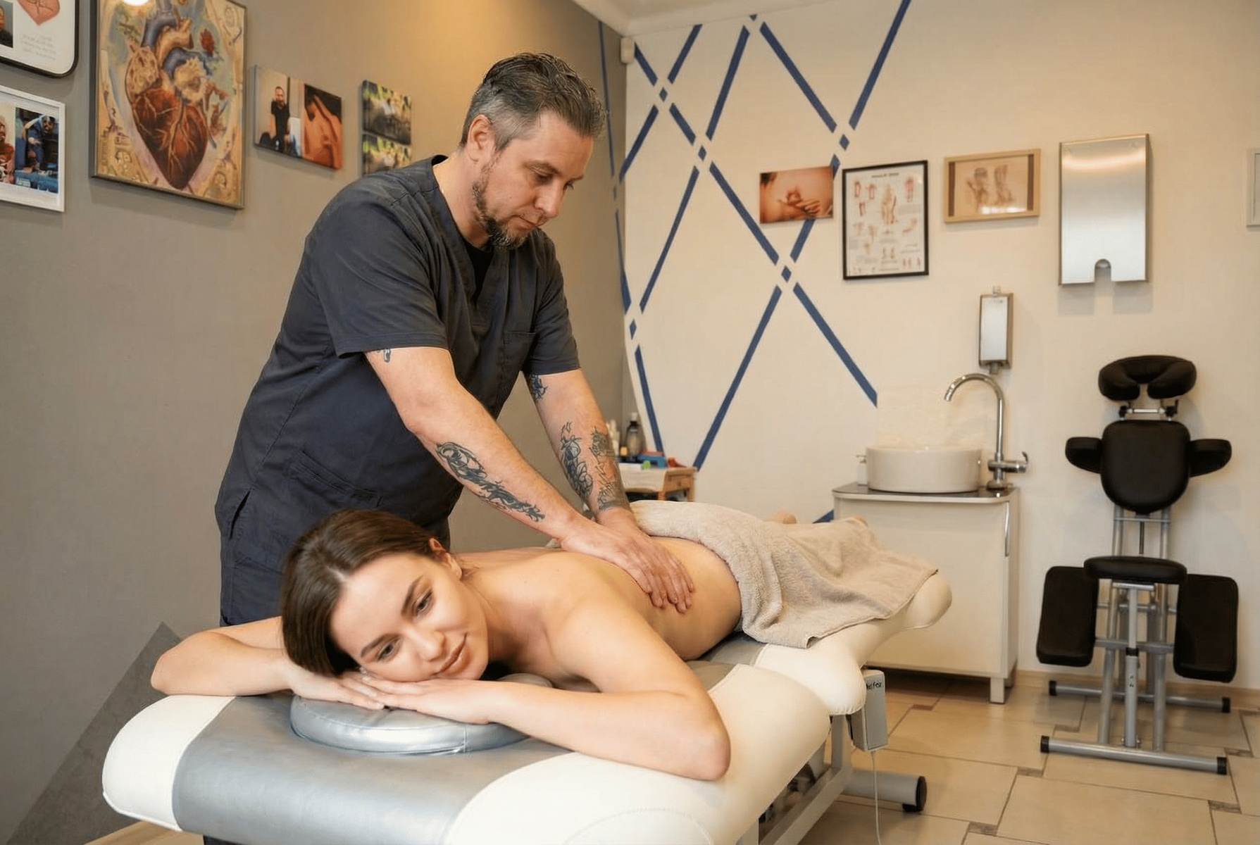 Masaż barku i szyi, leczniczy, sportowy, relaksacyjny lub stóp i nóg