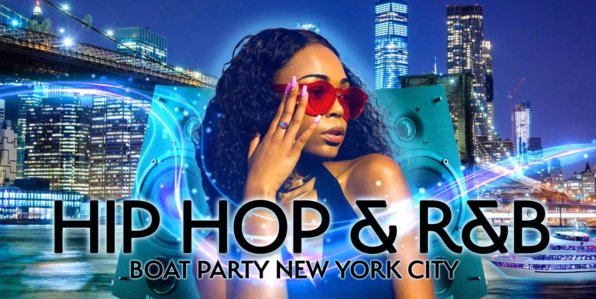 Ticket to Hip-Hop R&B Vibes on the Water NYC Cruise (July 3 to July 26) (Up to 78% Off)