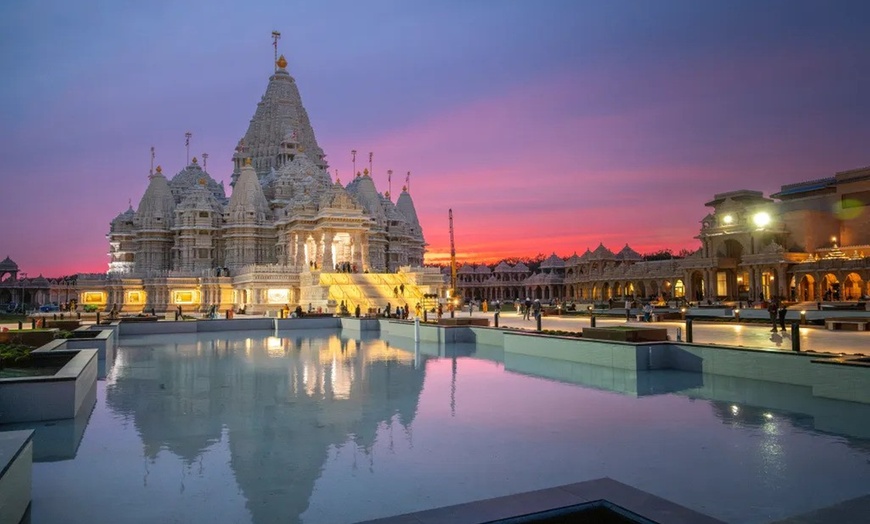 Image 1: Comfortable Bus Travel from NYC to Atlantic City or Akshardham Temple
