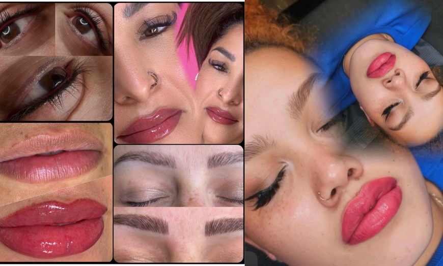Image 1:  One Permanent Eyebrow, Eyeliner, Lip Blush or Saline Tattoo Removal