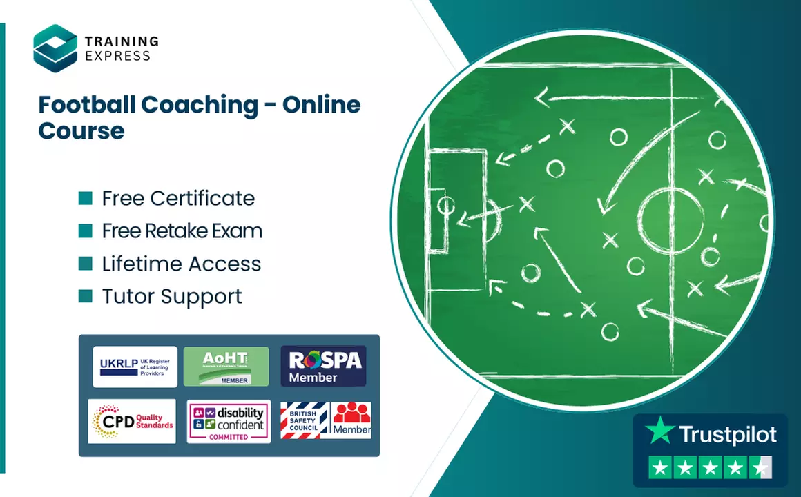 Online Football Coaching Course or Lifetime Membership to 2500+ Courses from Training Express