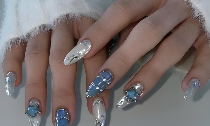 Image 3: Nail Extensions w/ Chair Massage or Hot & Cold Pedi w/ Foot Massage