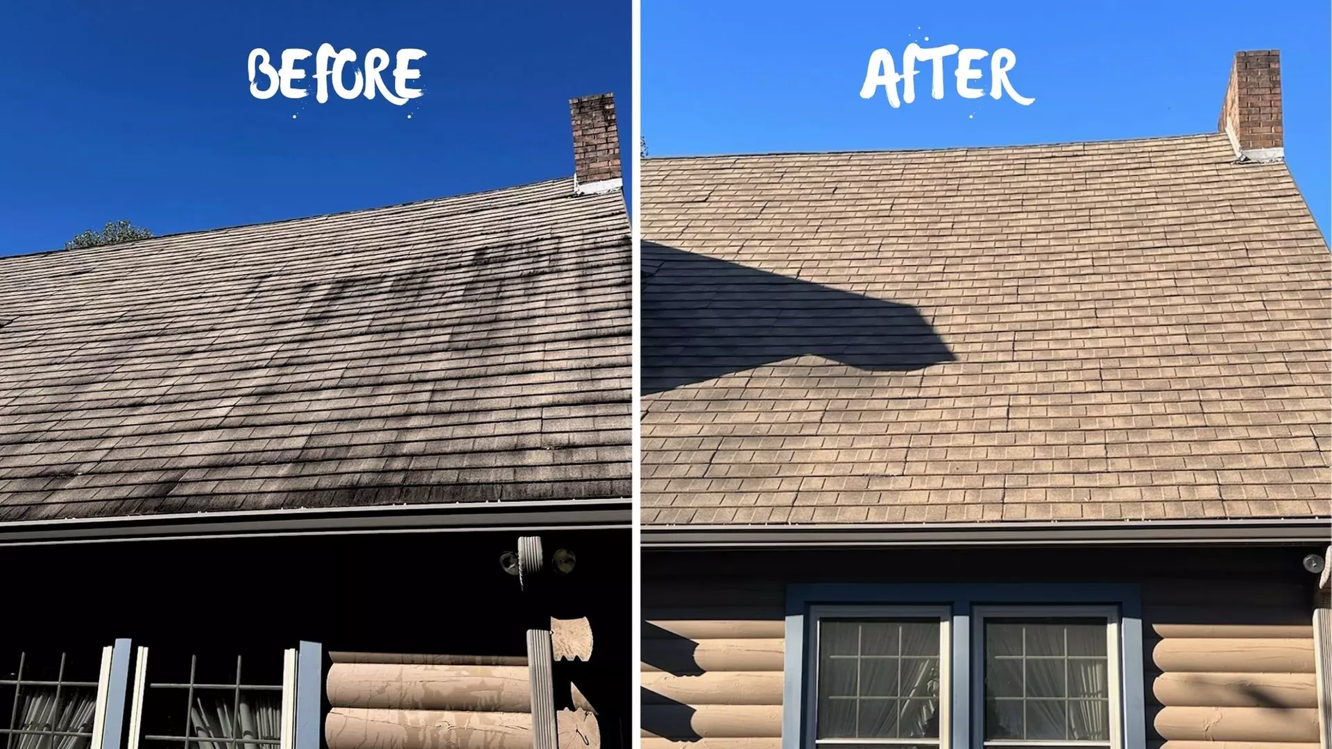 Complete Exterior Cleaning: House, Roof & Concrete (Up to 2,000 sq ft)