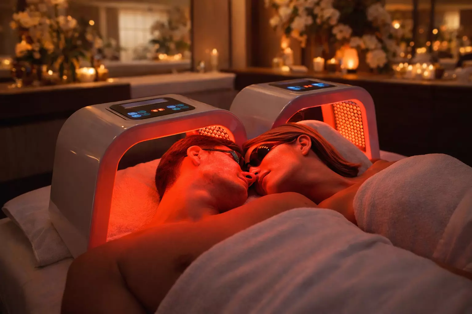 Ritual Amor Eterno: masaje en pareja, facial, luz led, cava y bombones