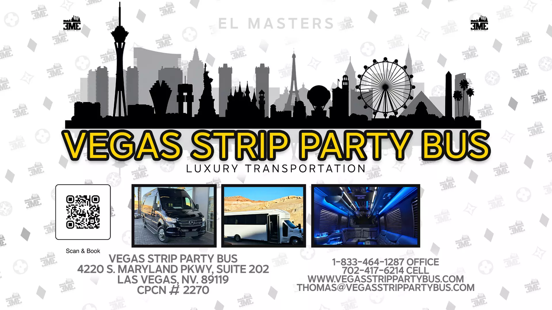 Private Vegas Party Bus Tour – 3 Elite Casinos