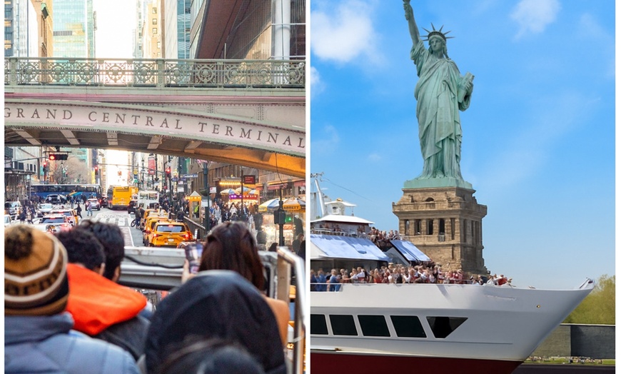 Image 3: Express Sightseeing Bus Tour with Statue of Liberty Boat Cruise Combo