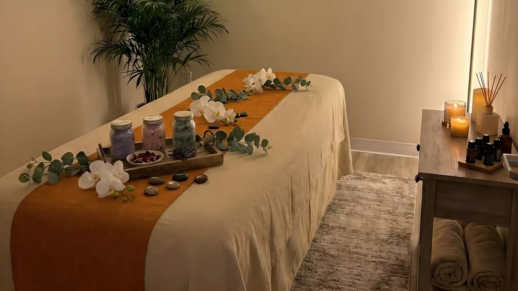 Signature Massages with Hot Stones & Aromatherapy at H and T SPA