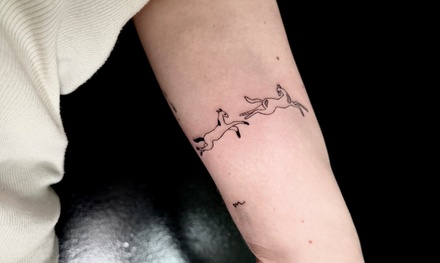 1 inch tiny line work only tattoo - Skykar tattoo