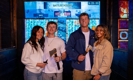 Axe Throwing: Standard Lane for 4 - Red Giant Experiences Orem, Utah