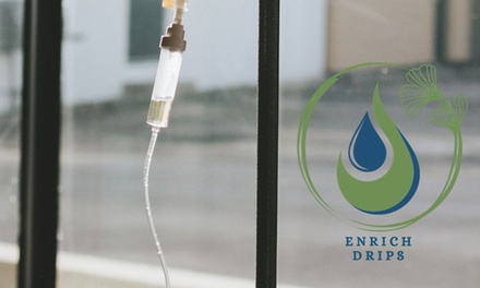 IV Hydration for 1: Glow up quick drip + Infrared sauna session - Enrich Drips: IV Therapy + Functional Health