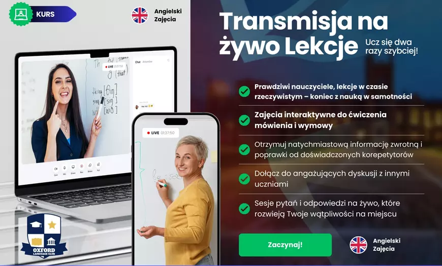 Image 1: Kursy online: jęz. angielski z native speakerem w Oxford Learning Club