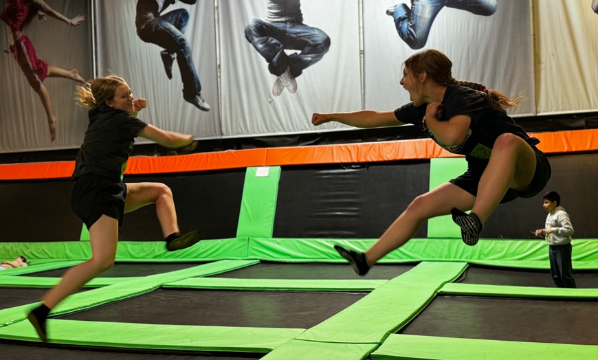 Image 1: Jump and Play at Elevated Sportz Trampoline Center