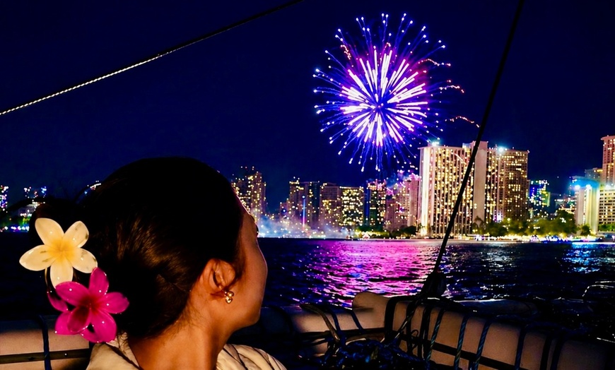 Image 3: Friday Night BYOB Fireworks Cruise with Waikīkī Ocean Views
