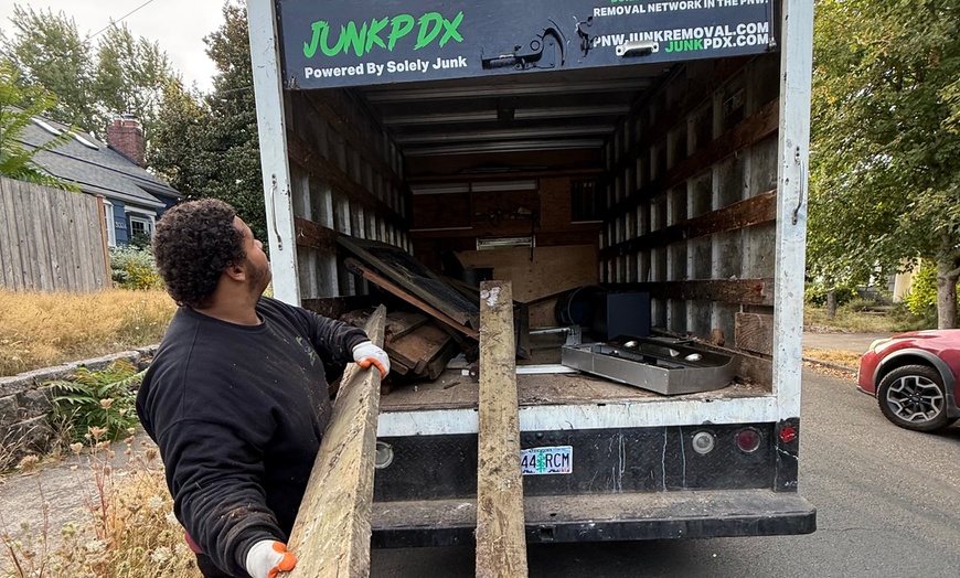 Image 2: Up to $100 Toward Junk Removal for $49 at JunkPDX — $300 Minimum job 