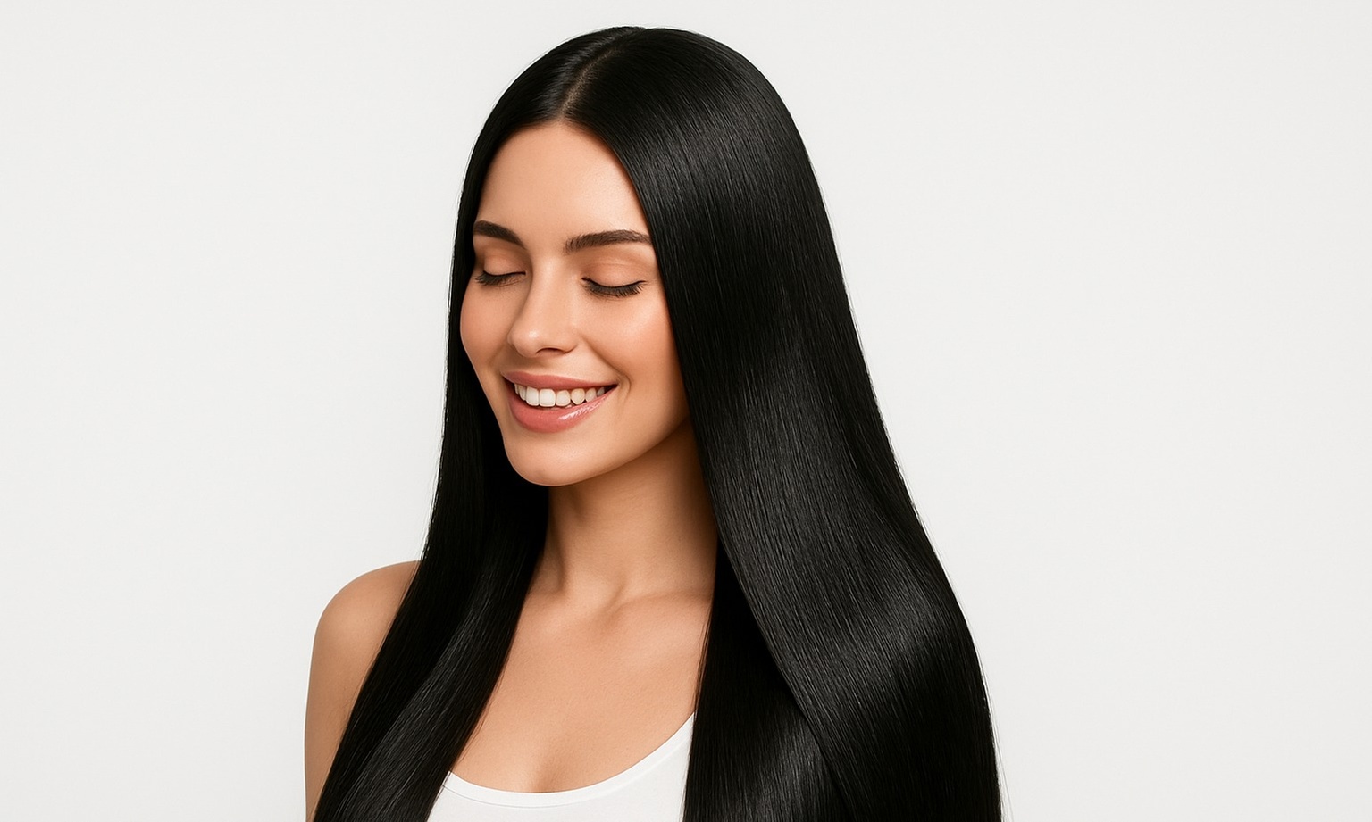 Sleek Hair w/ Formaldehyde-Free Protein Smoothing Treatment Keratin