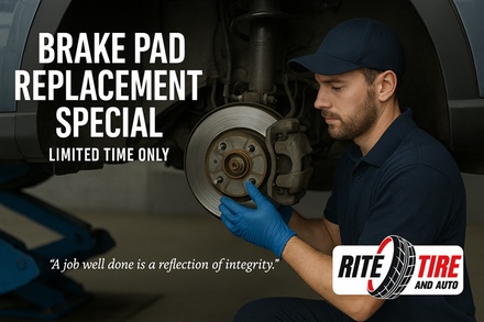 Brake Service Including New Brake Pads and a 45-Point Brake-System Evaluation - Rite tire & auto
