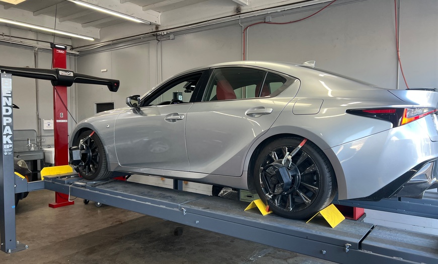 Image 1: Up to 55% Off on Wheel Alignment / Balancing at J&H Auto Repair