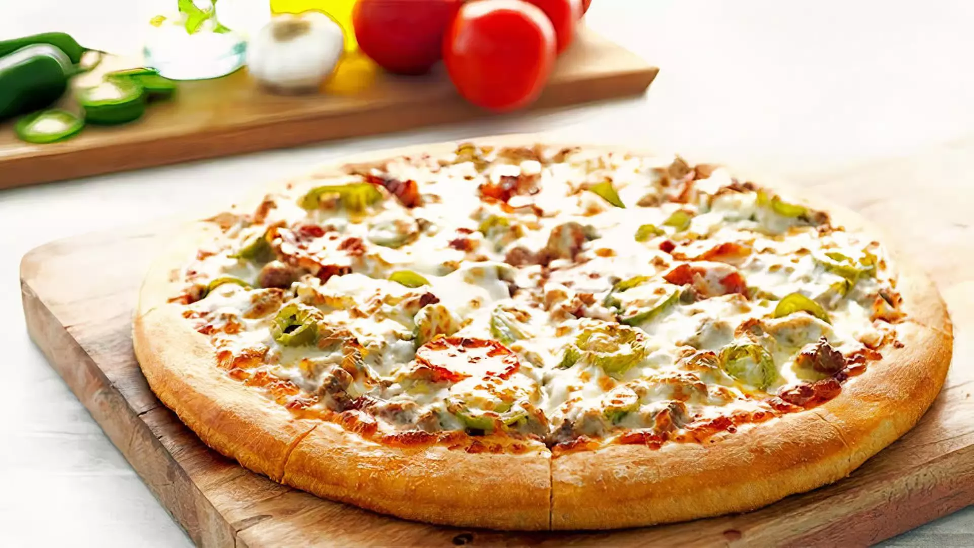 Create Your Own Jumbo, Large or Medium Pizza With Up To 5 Toppings