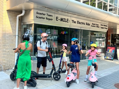 1-Hour, Party of 4 Electric Scooter Rental - E-MILE: The Electric Ride