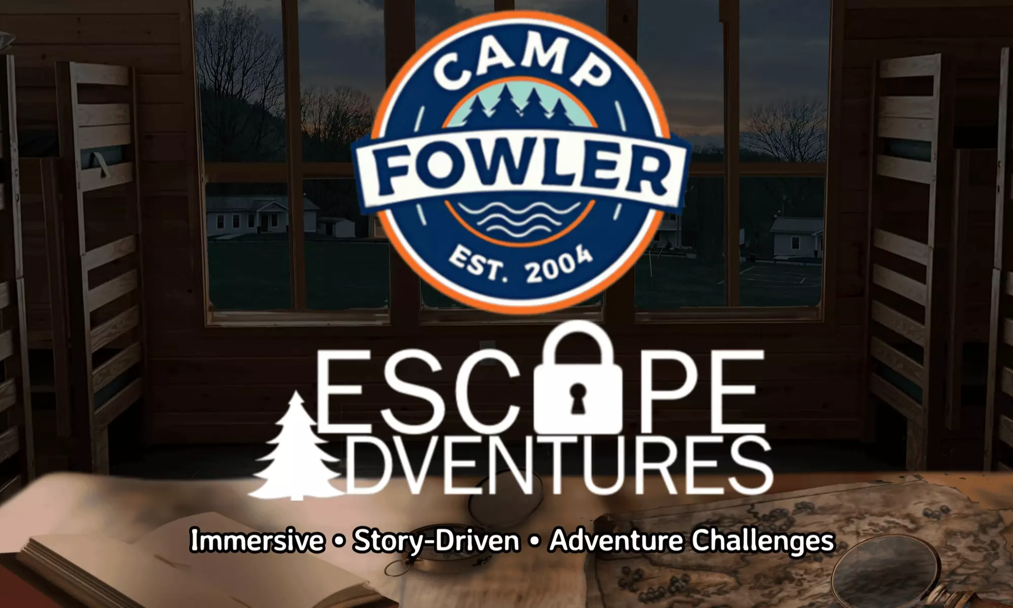 Explore Mysteries with 60-Min Tech-Powered Escape Room Challenges for 4 or 8 People at Camp Fowler Escape Adventures