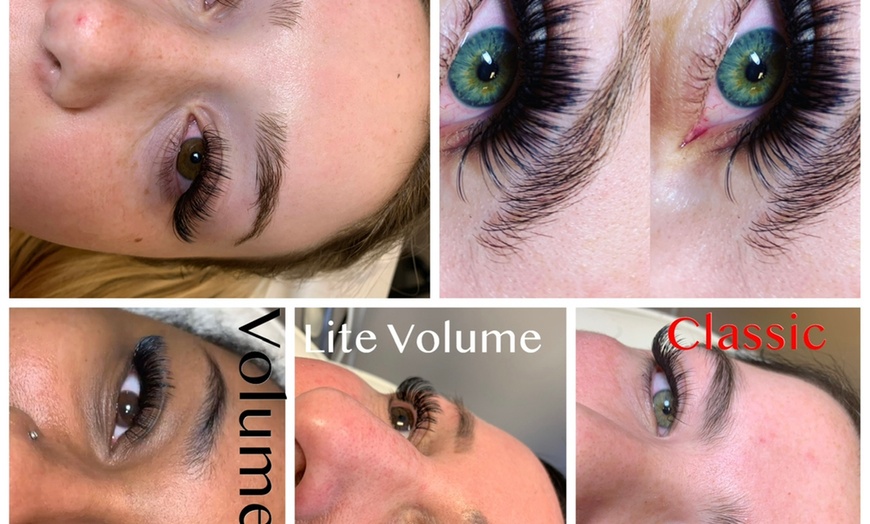 Image 1: Natural, Glamour, Dramatic, or Mega 6D Eyelash Extensions at Lashed Out RI (Up to 75% Off)
