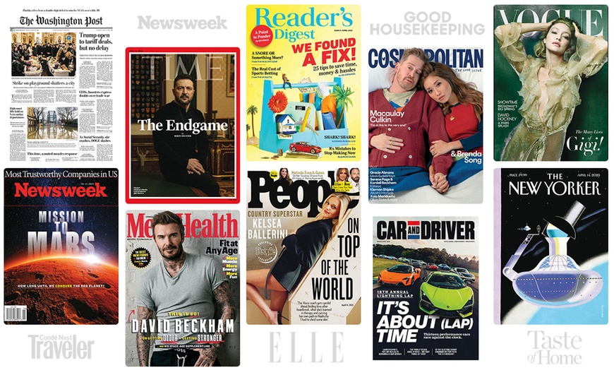 Image 1: 3 Month Subscription -9,000+ Magazines &Newspapers 