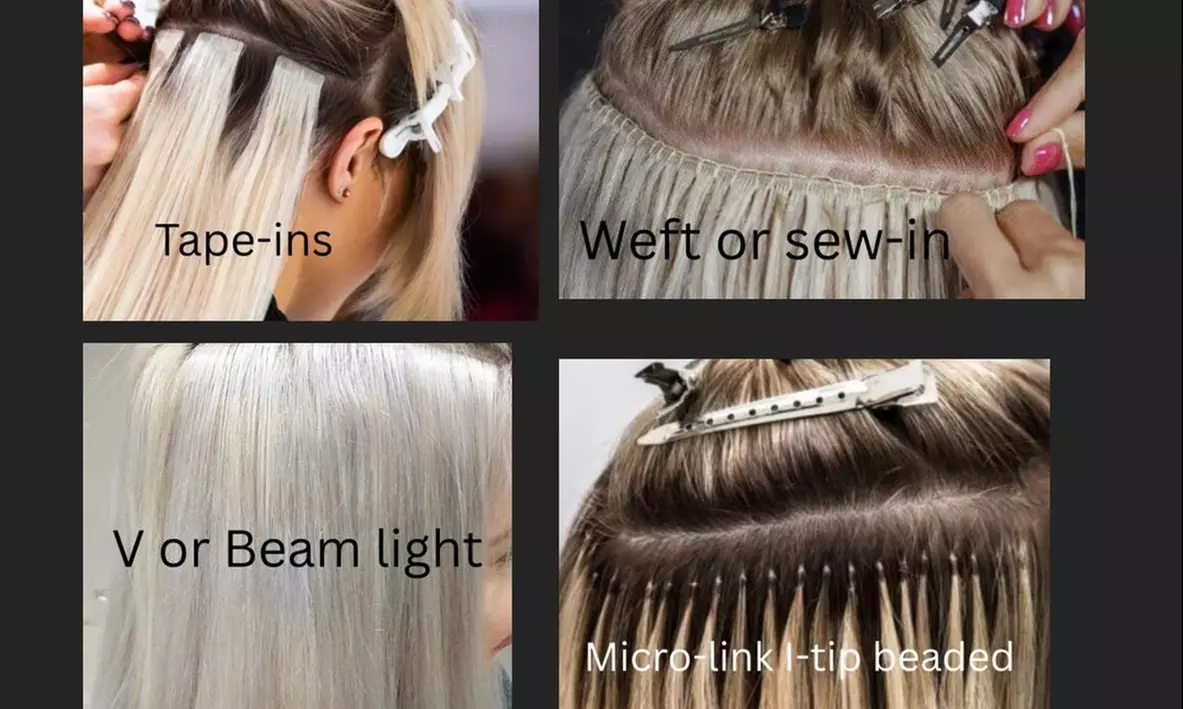 Sew-In, Tape-In, Micro-Link, Invisible, and Colour/Glitter Options