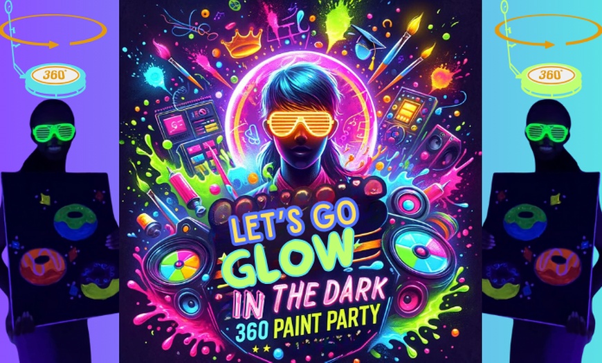 Image 1: Up to 28% Off on Glow in Dark Painting Party at Life in Art