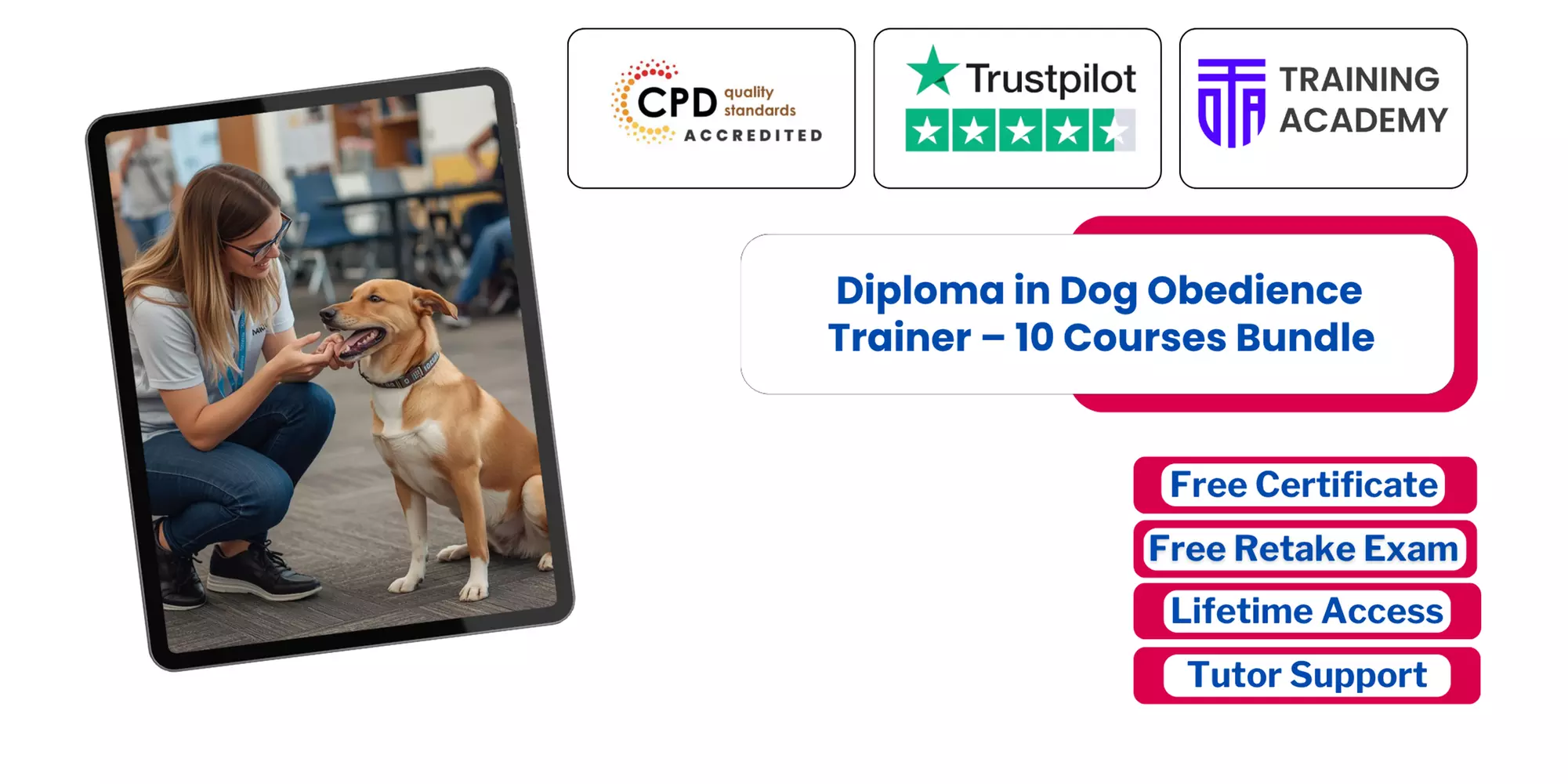 Get Dog Obedience Trainer Diploma – 10 Courses Bundle - Primary Image