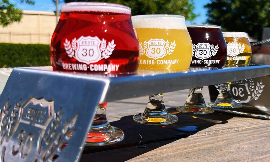 Image 3: Experience 2 Pints & a Pizza for 2 or a Flight and Pint for 2 @ Route 30 Brewing Company (Up to 38% Off) 