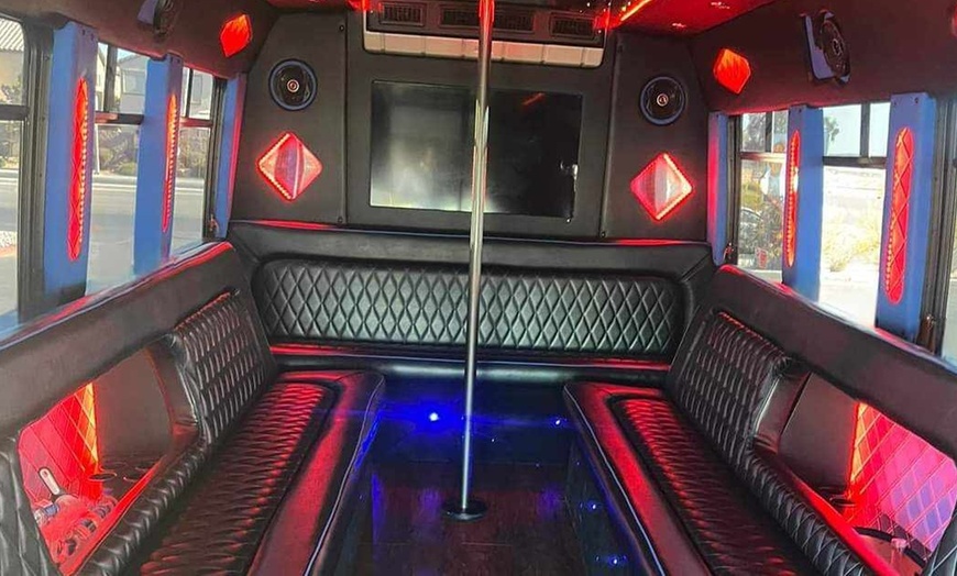 Image 1: Party in Style on the Las Vegas Strip with a Luxury Bus Transfer