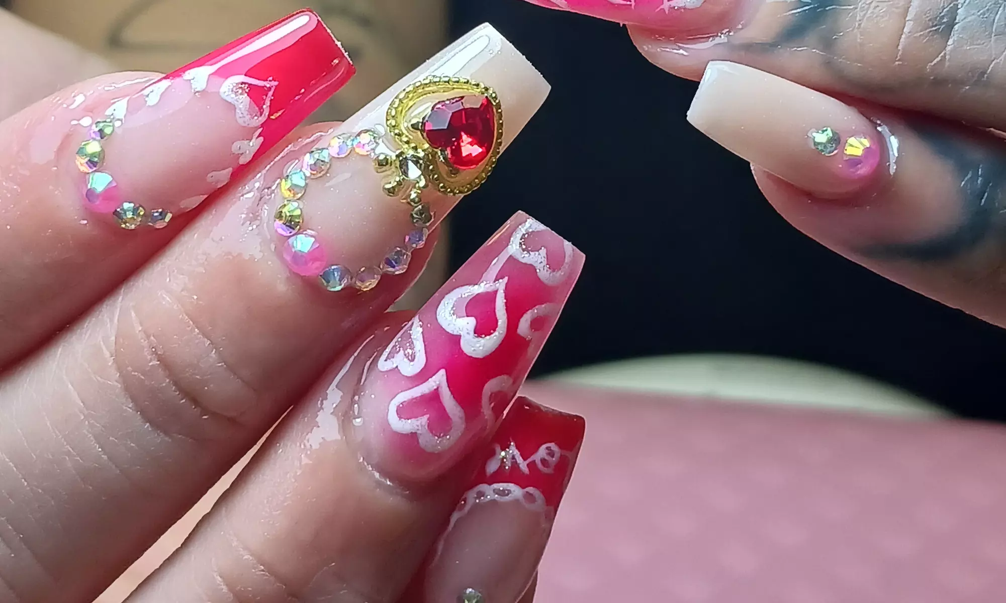  Acrylic Full Set - Medium or Large or Refill with Gel Polish 