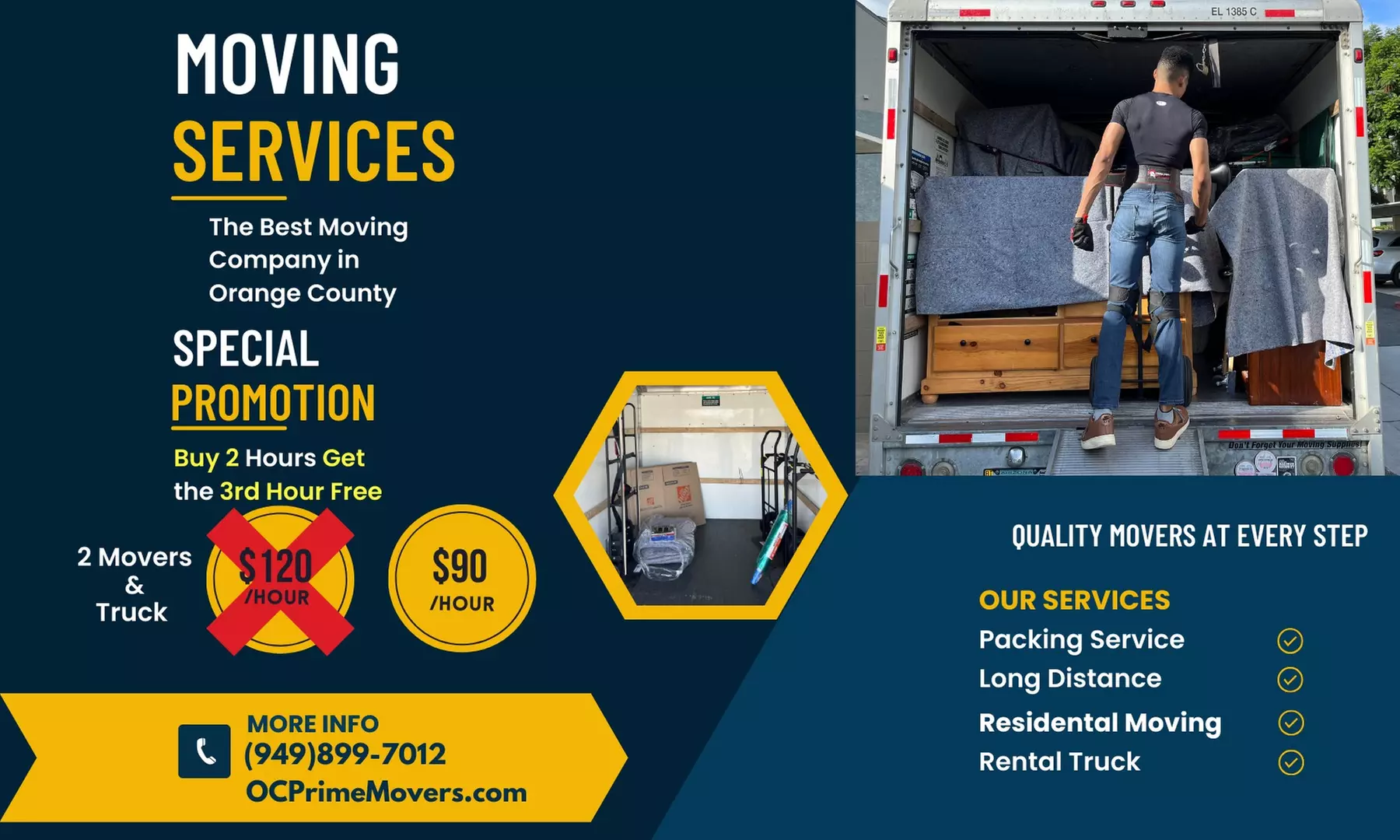 Up to 50% Off on Moving Services at OC Prime Movers - Primary Image