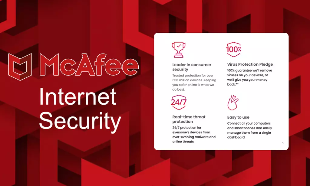Up to 75% Off on McAfee Internet Security Subscription digital download - Primary Image