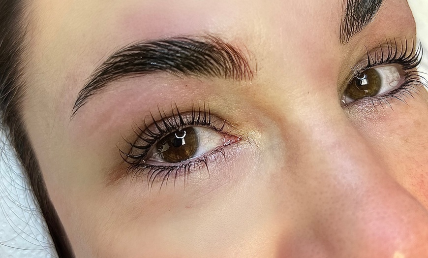 Image 1: Brow Lamination, Tinting, Waxing or Lash Lifting, and Tinting Sessions