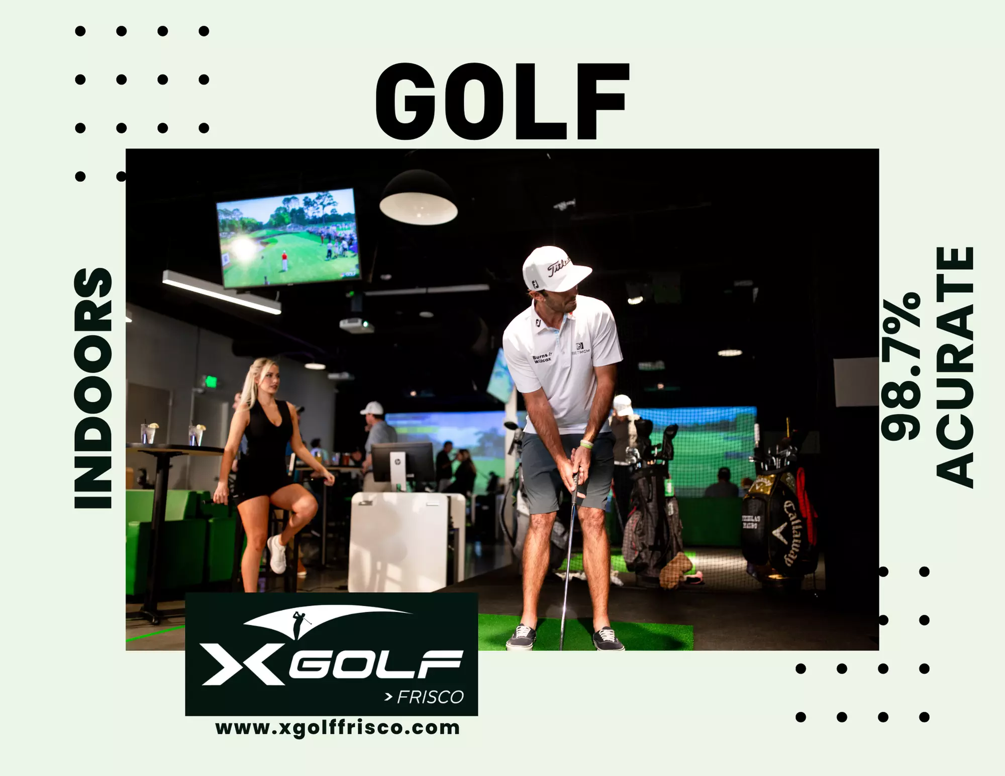 Experience X-Golf Frisco's indoor golf simulator time for up to 3 hours, Sunday to Friday, with up to 50% off - Primary Image