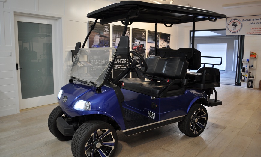 Image 2: Enjoy Golf Cart Rental in Newport Beach: 2 Hours for 4 or 6 People