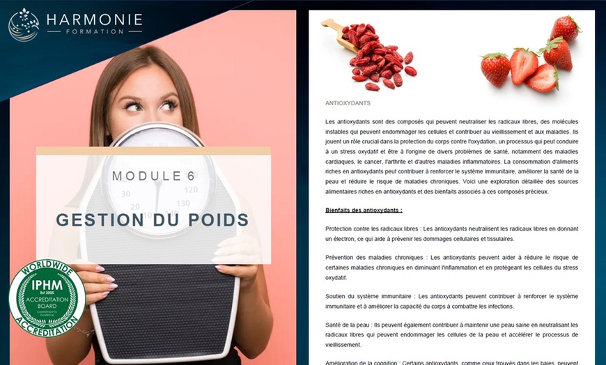 Image 4: Formation en ligne en nutrition avec Harmonie Formation
