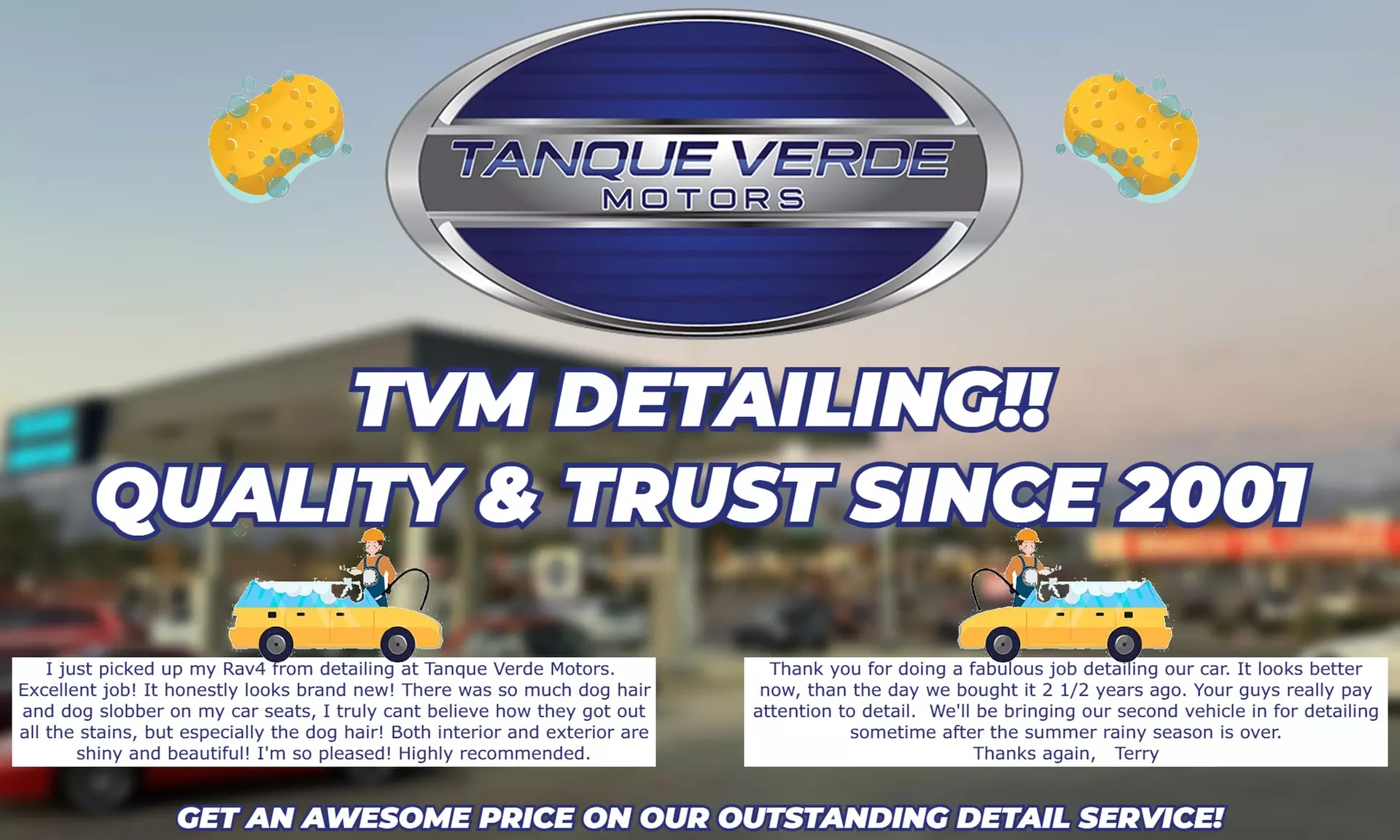 Up to 15% Off on Exterior & Interior Car Detail at Tanque Verde Motors Detail - Primary Image