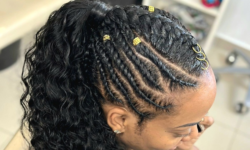 Image 9: Coiffure locks, tresses collées, tissage, perruque ou braid