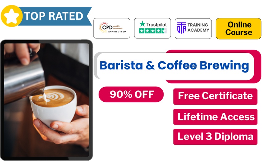 Image 1: Introduction To Barista & Coffee Brewing + Full Access To 2000 Courses