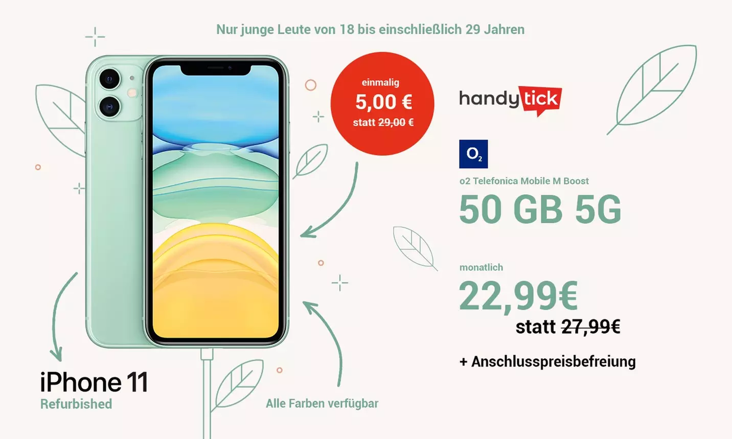 Bis zu 83% Rabatt auf Handytarif/Minuten bei Handytick (DE) DCO - Primary Image