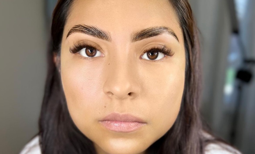 Image 1: Stunning Lashes with Lash Lift, Tint, Brow Lamination,or Wax at Eyelash Extensions by Jimena – (Up to 33%Off)